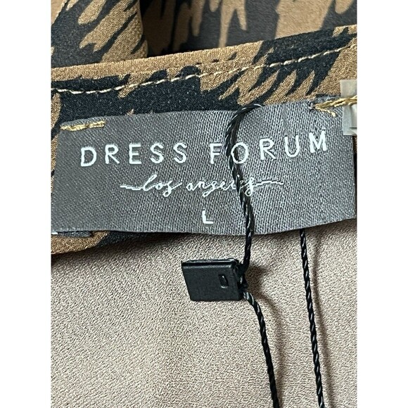 Animal Print Mini Slip Dress Lined Cowl V-neck Women Size Large Lined Y2K‎ - Picture 9 of 10